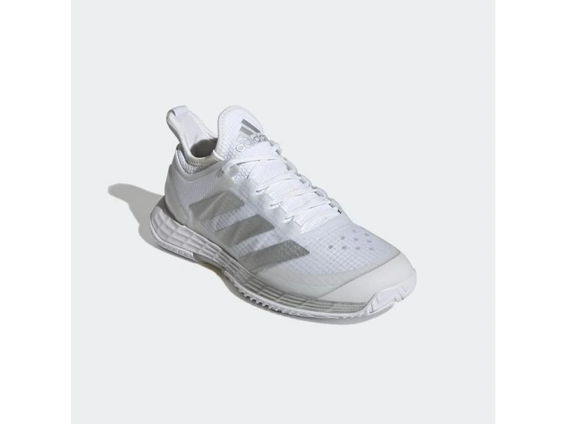 Adidas Adizero Ubersonic 4 White/Silver Women's Shoe 6 Adidas Adizero Ubersonic 4 White/Silver Women's Shoe - Image 4
