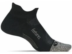 Feetures Elite Light Cushion No Show Tab Socks Black/Grey Medium
