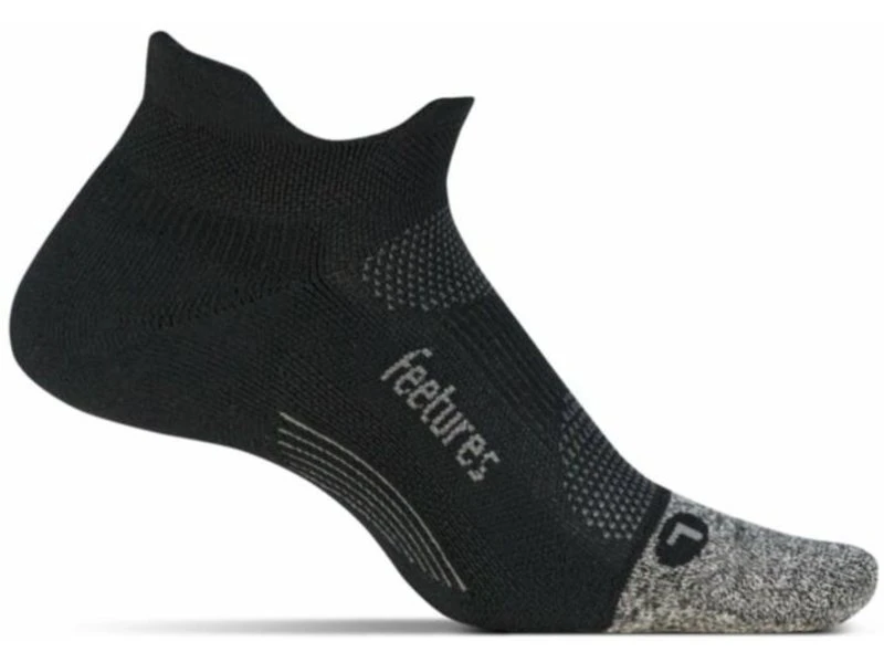Feetures Elite Light Cushion No Show Tab Socks Black/Grey Large 3 Feetures Elite Light Cushion No Show Tab Socks Black/Grey Large