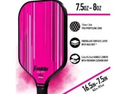Franklin Signature Pro 13 Mm Pickleball Paddle Pink -Wilson Store franklin signature pro 13 mm pickleball paddle pin 4