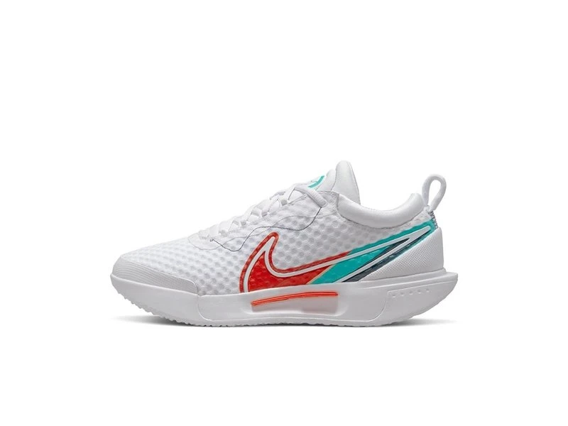 Nike Zoom Court Pro Women's Shoe- White/Teal/Red 3 Nike Zoom Court Pro Women's Shoe- White/Teal/Red