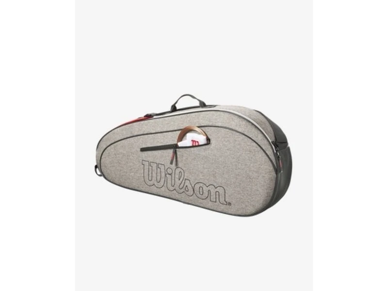Wilson Team 3 Pack Racquet Bag- Heather Grey 6 Wilson Team 3 Pack Racquet Bag- Heather Grey - Image 4