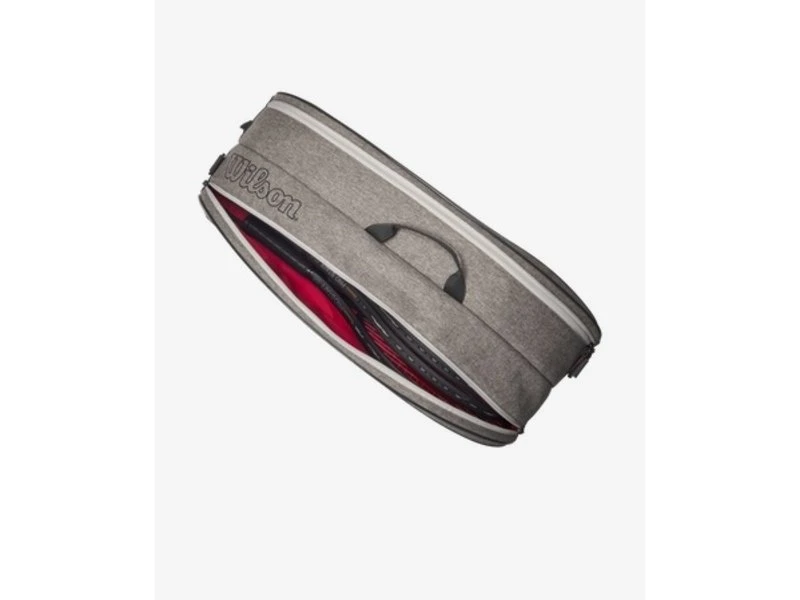 Wilson Team 6 Pack Racquet Bag- Heather Grey 7 Wilson Team 6 Pack Racquet Bag- Heather Grey - Image 5